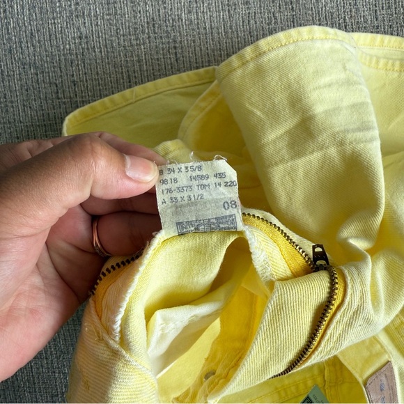Vintage Riders Yellow Jean Shorts Lightweight Denim - Picture 7 of 11